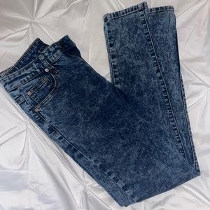 Forever 21, mixed light and dark wash jeans, stretchy, size US 27
